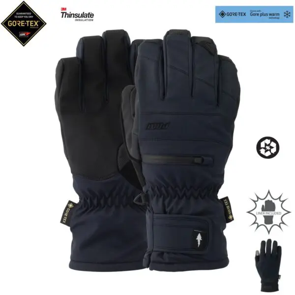 POW Wayback GTX Short Glove + Warm - Black