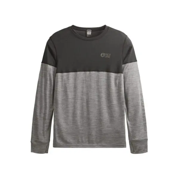 Picture Eaton Merino Top - Grey Melange-Black