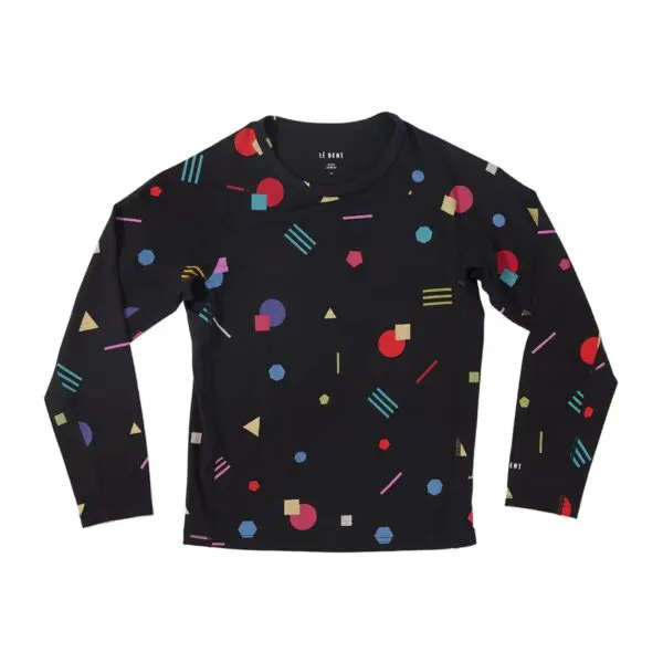 Le Bent Kids Confetti Midweight Raglan - Black