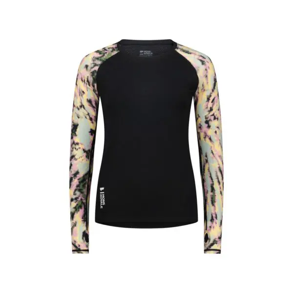 Mons Royale Bella Merino Long Sleeve Women's - Rad Things / Black