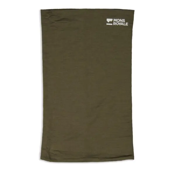 Mons Royale Double Up Merino Neckwarmer - Dark Olive