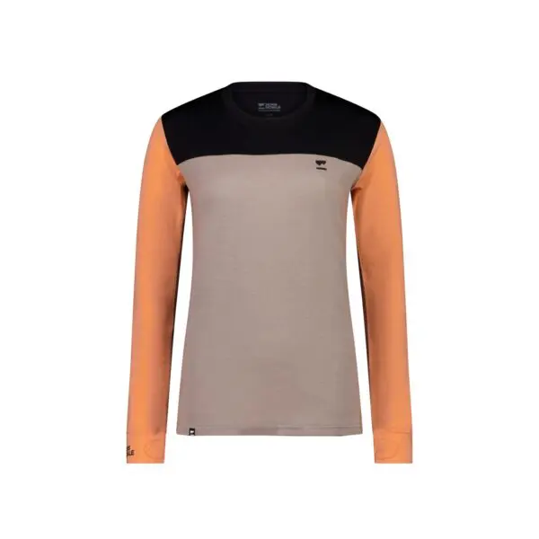 Mons Royale Yotei Merino Long Sleeve Women's -Punch / Cinder / Black