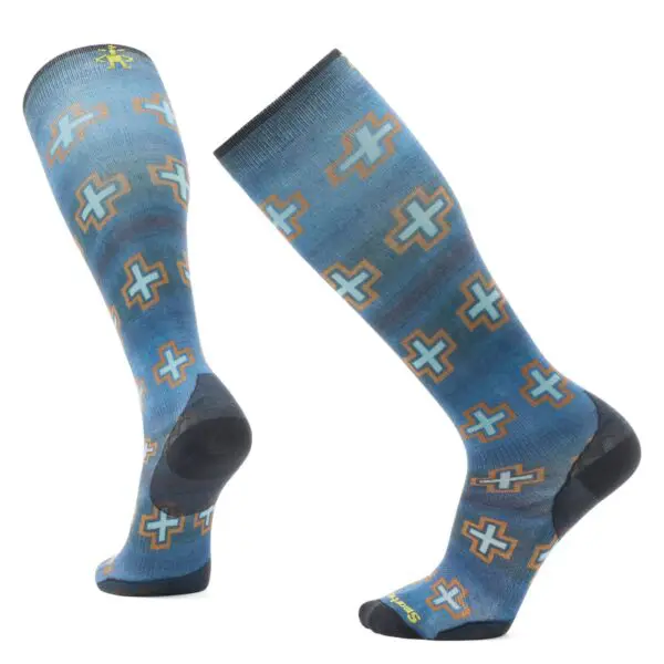 Smartwool Ski Zero Cushion Print - Deep Navy