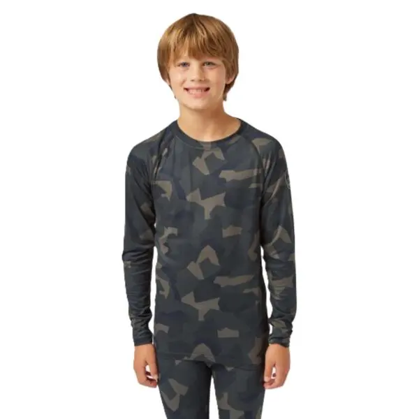 Surfanic Bodyfit Crew Kid's - Forest Geo Camo