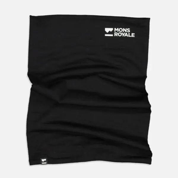 Mons Royale Double Up Neck Warmer - Black