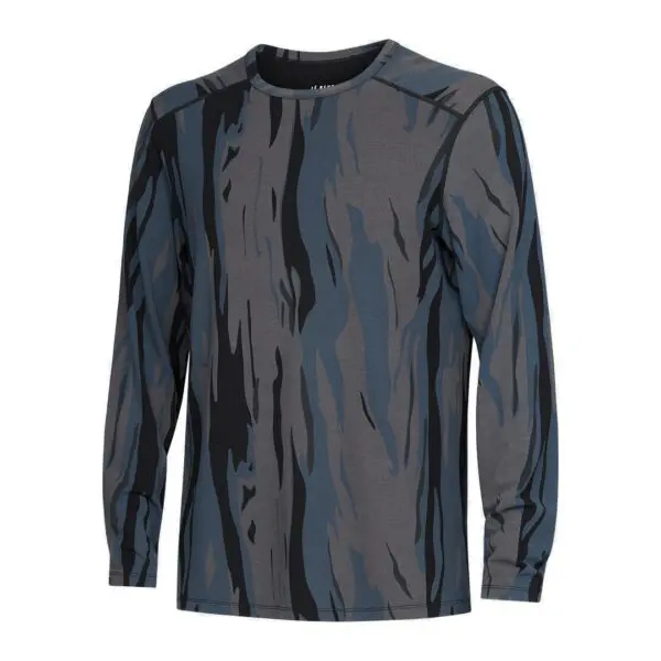 Le Bent Mens Midweight Crew - Ombre Snow Gum