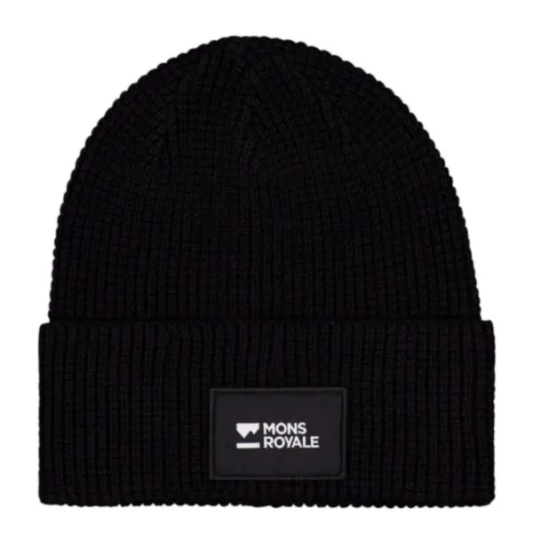 Mons Royale Bluff Beanie - Black