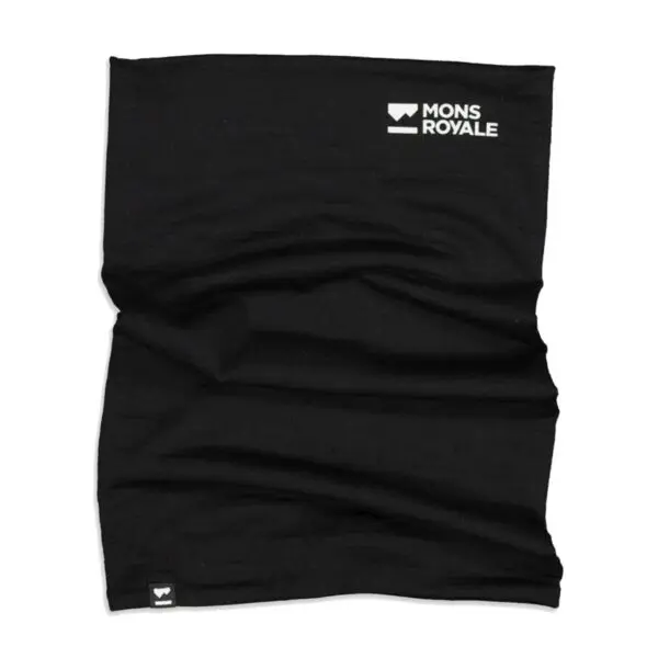 Mons Royale Double Up Neck Warmer - Black