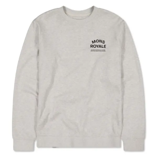 Mons Royale Inversion Merino Crew Men's - Light Grey Heather