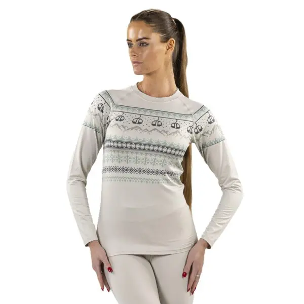 Surfanic Cozy Fairisle Crew Neck Women's - Stone