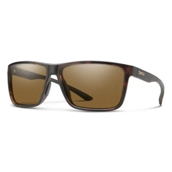Smith Riptide Sunglasses - Matte Tortoise / CP Glass Polarized Green Mirror