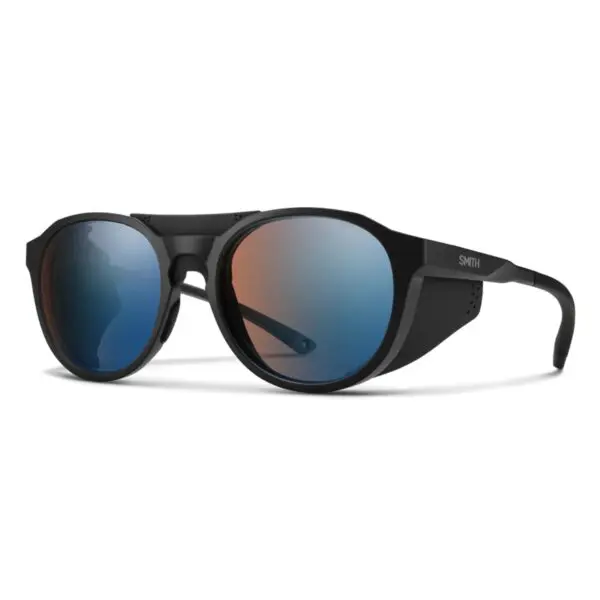 Smith Venture Sunglasses - Matte Black / CP Glacier Photochromic Copper Blue Mirror