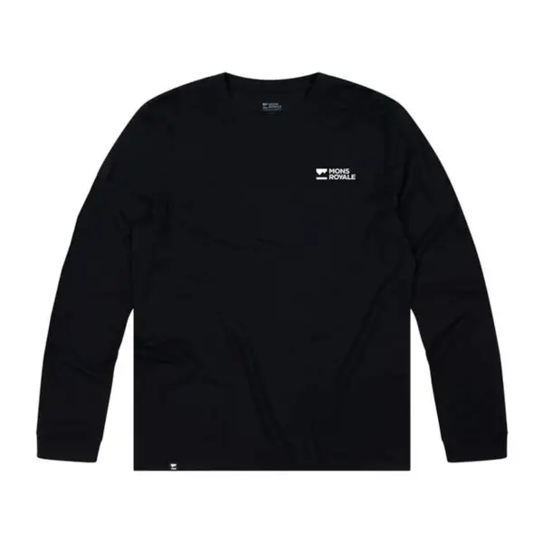 Mons Royale Icon Merino Long Sleeve Men's - Black/Black